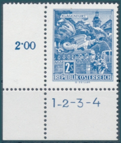 Briefmarke mit Symbolzahl(en)